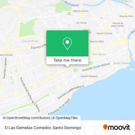 D Las Gemelas Comedor map