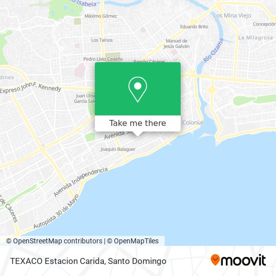 TEXACO Estacion Carida map