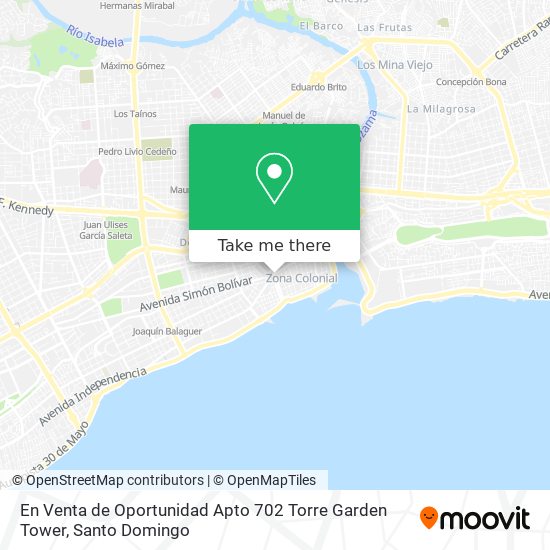 Mapa de En Venta de Oportunidad Apto 702 Torre Garden Tower