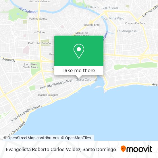 Mapa de Evangelista Roberto Carlos Valdez