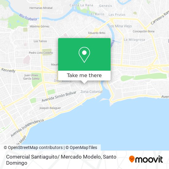 Mapa de Comercial Santiaguito/ Mercado Modelo