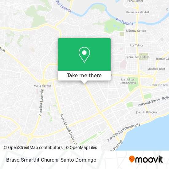 Mapa de Bravo Smartfit Churchi