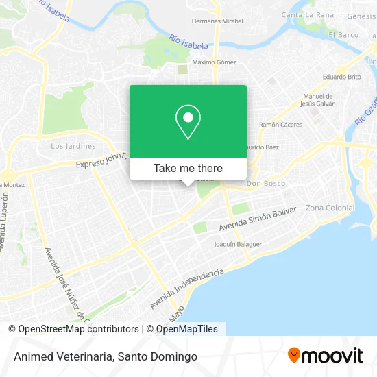 Mapa de Animed Veterinaria