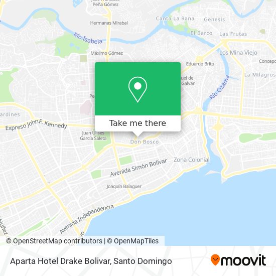 Aparta Hotel Drake Bolivar map