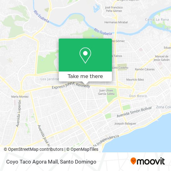 Coyo Taco Agora Mall map