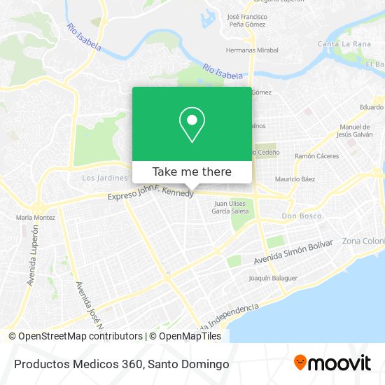 Productos Medicos 360 map