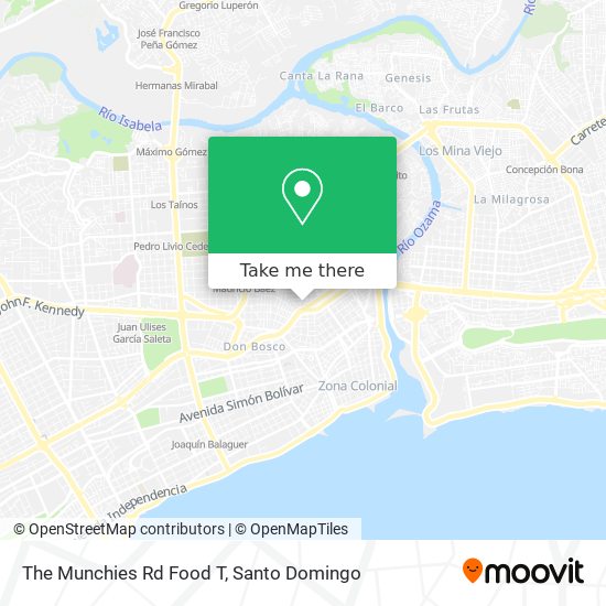 The Munchies Rd Food T map