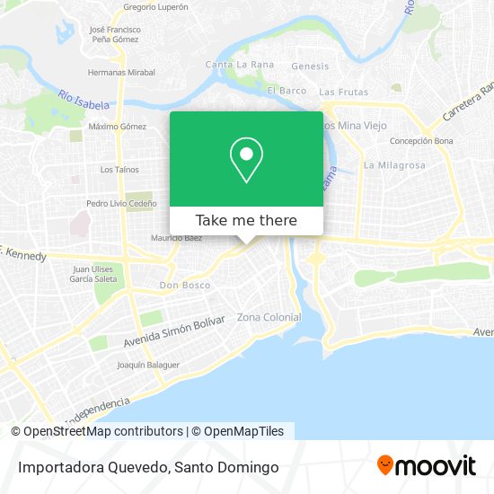 Mapa de Importadora Quevedo