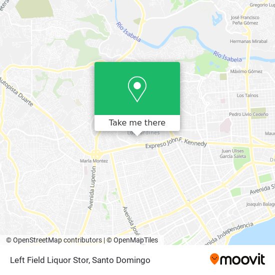Left Field Liquor Stor map