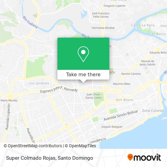 Super Colmado Rojas map