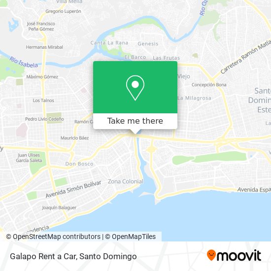 Galapo Rent a Car map