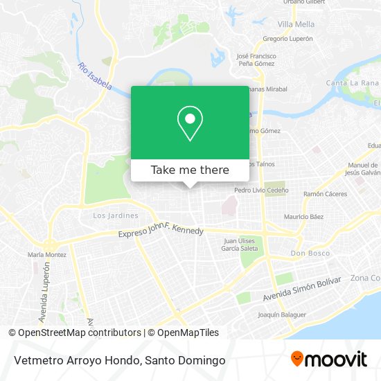 Vetmetro Arroyo Hondo map