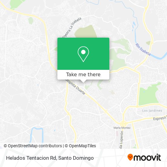 Mapa de Helados Tentacion Rd