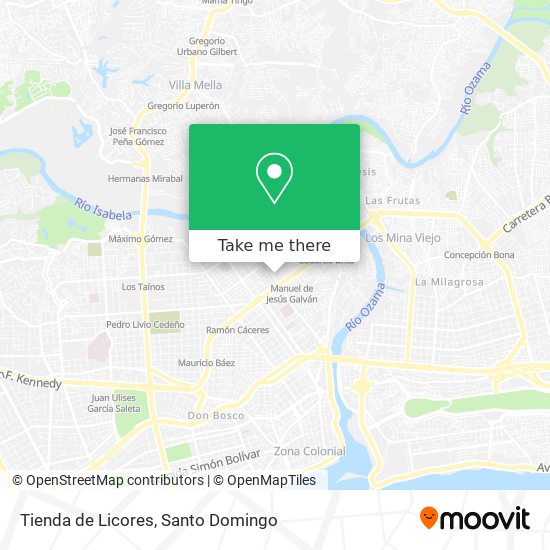 Mapa de Tienda de Licores