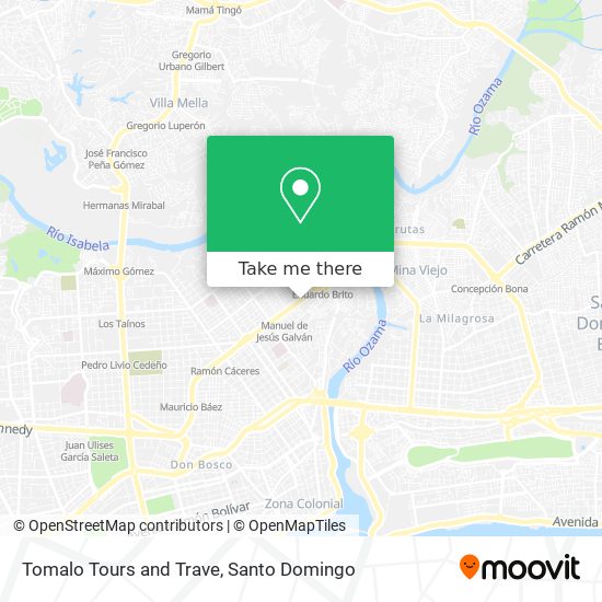 Tomalo Tours and Trave map