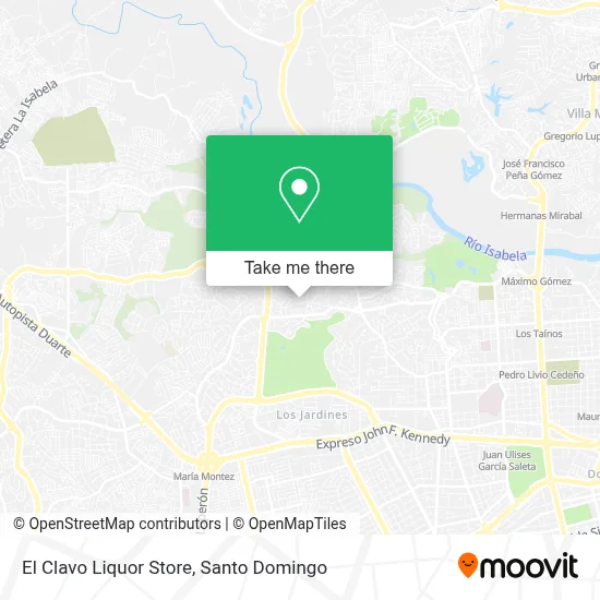 Mapa de El Clavo Liquor Store