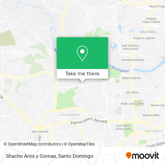 Shacho Aros y Gomas map