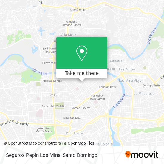 Seguros Pepin Los Mina map