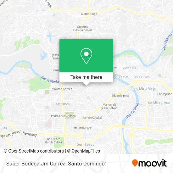 Super Bodega Jm Correa map