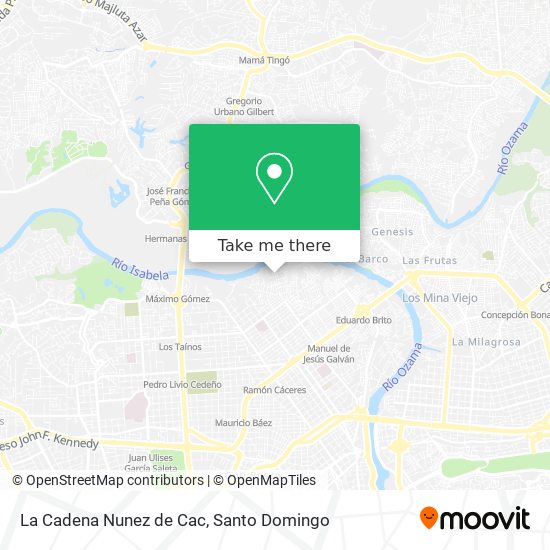 La Cadena Nunez de Cac map