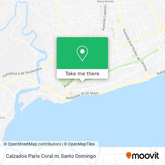 Mapa de Calzados Paris Coral m
