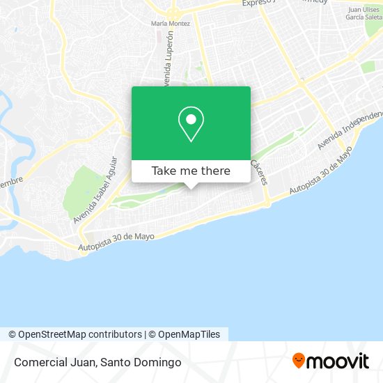Comercial Juan map