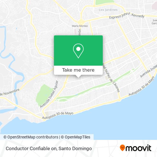Conductor Confiable on map