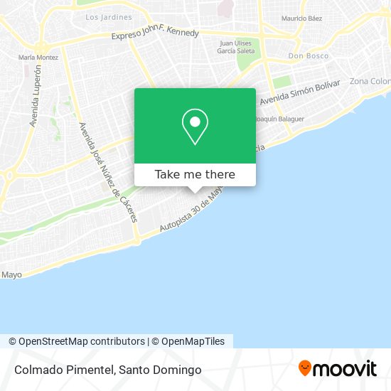 Colmado Pimentel map