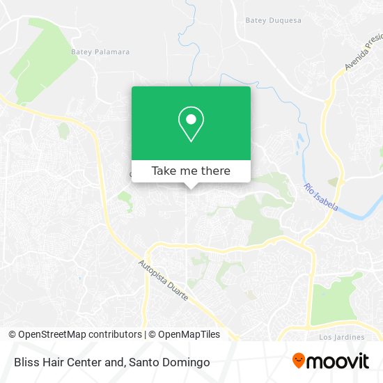 Bliss Hair Center and map