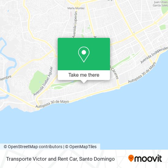 Transporte Victor and Rent Car map