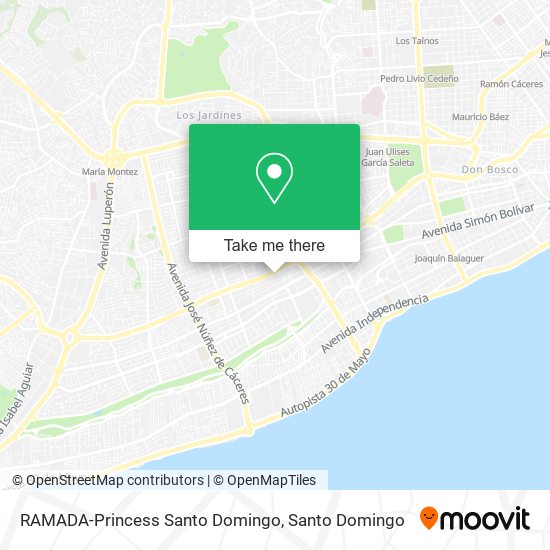 RAMADA-Princess Santo Domingo map