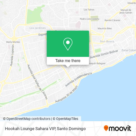 Mapa de Hookah Lounge Sahara VIP