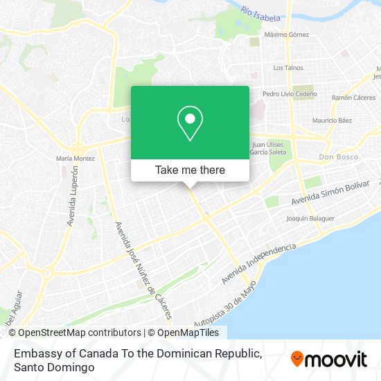Embassy of Canada To the Dominican Republic map