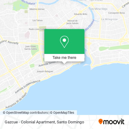 Gazcue - Colonial Apartment map