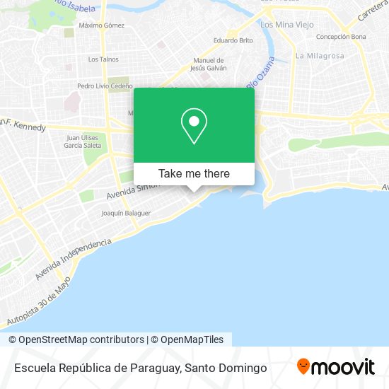 Escuela República de Paraguay map