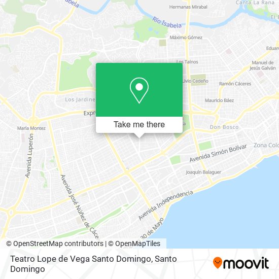 Teatro Lope de Vega Santo Domingo map