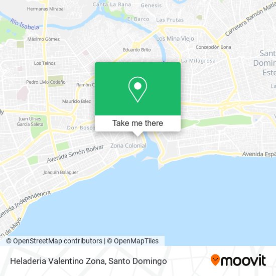 Mapa de Heladeria Valentino Zona