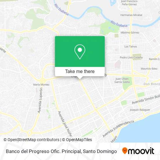 Banco del Progreso Ofic. Principal map