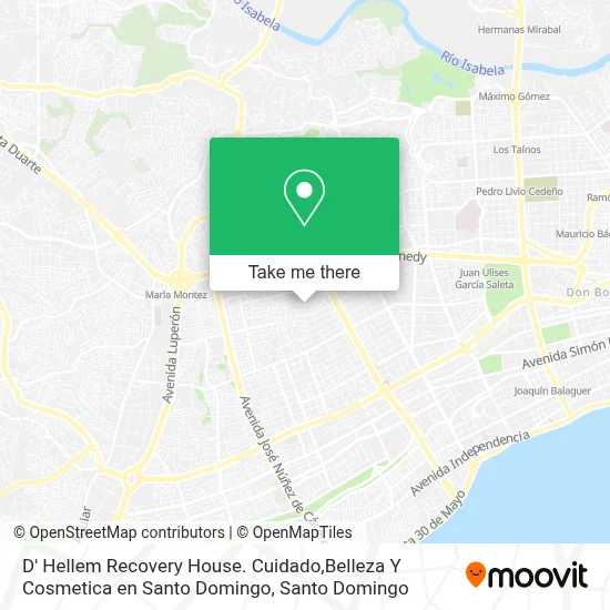 Mapa de D' Hellem Recovery House. Cuidado,Belleza Y Cosmetica en Santo Domingo