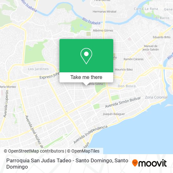 Mapa de Parroquia San Judas Tadeo - Santo Domingo