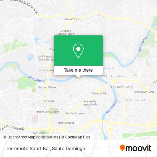 Terremoto Sport Bar map