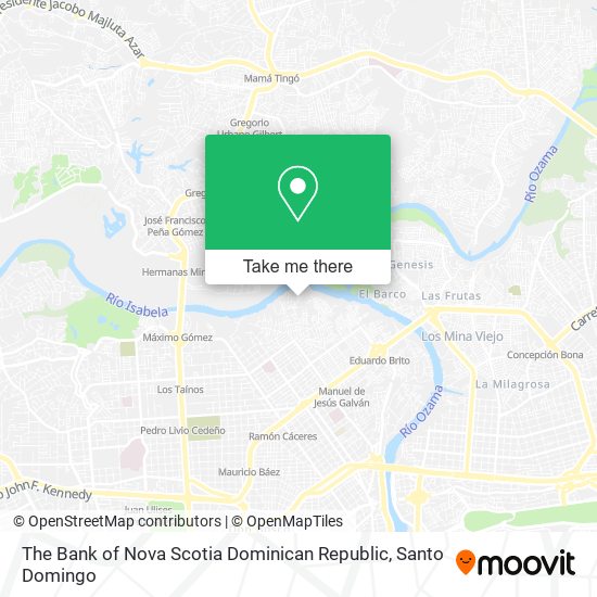 Mapa de The Bank of Nova Scotia Dominican Republic