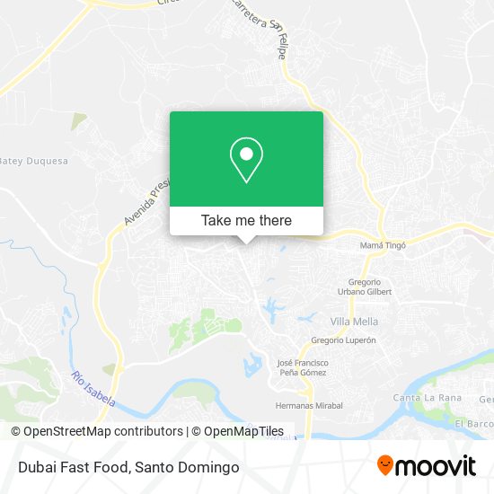 Dubai Fast Food map