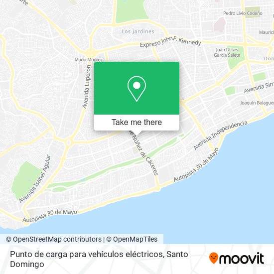 Punto de carga para vehículos eléctricos map