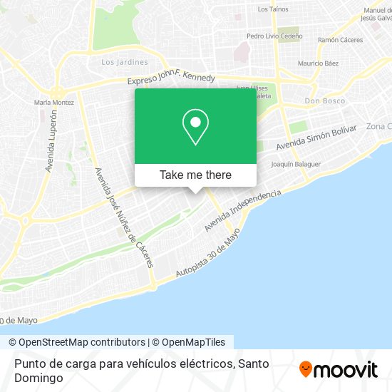 Punto de carga para vehículos eléctricos map