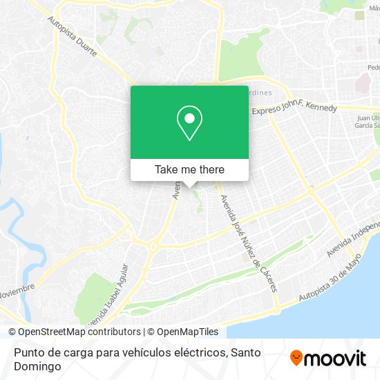 Punto de carga para vehículos eléctricos map