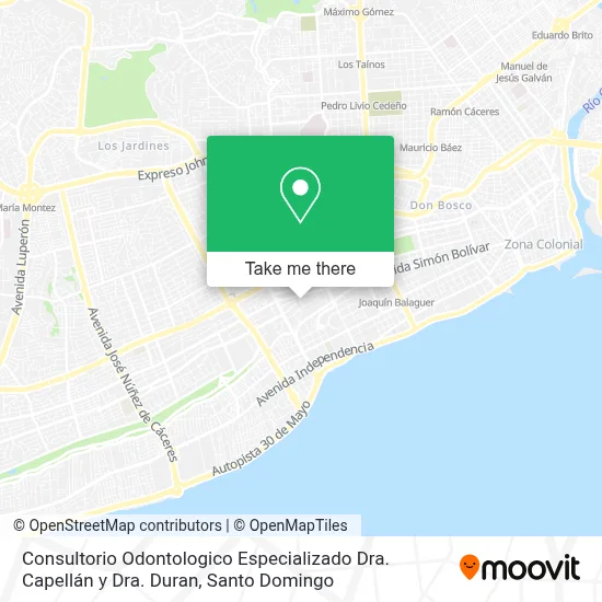 Mapa de Consultorio Odontologico Especializado Dra. Capellán y Dra. Duran