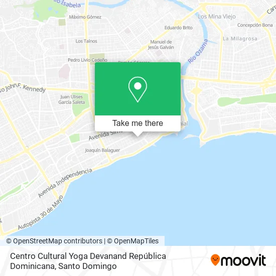 Mapa de Centro Cultural Yoga Devanand República Dominicana