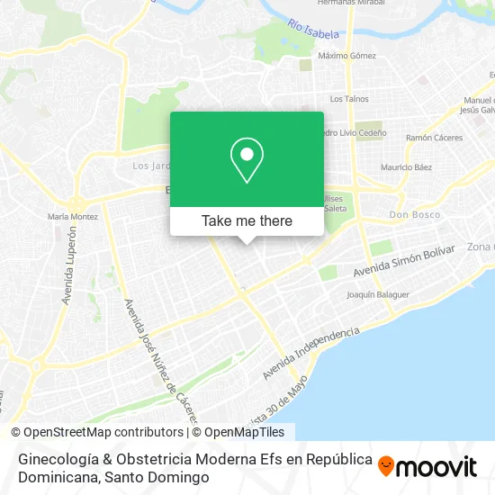 Ginecología & Obstetricia Moderna Efs en República Dominicana map