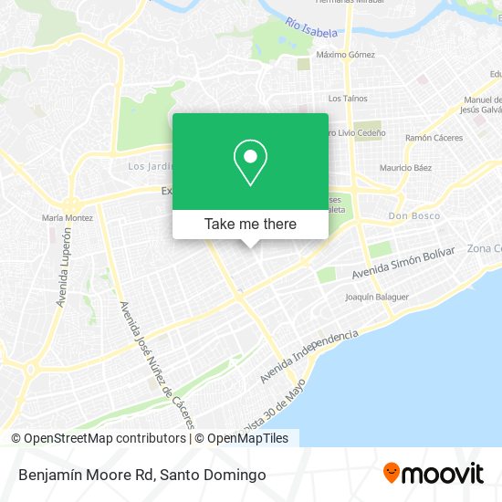 Mapa de Benjamín Moore Rd